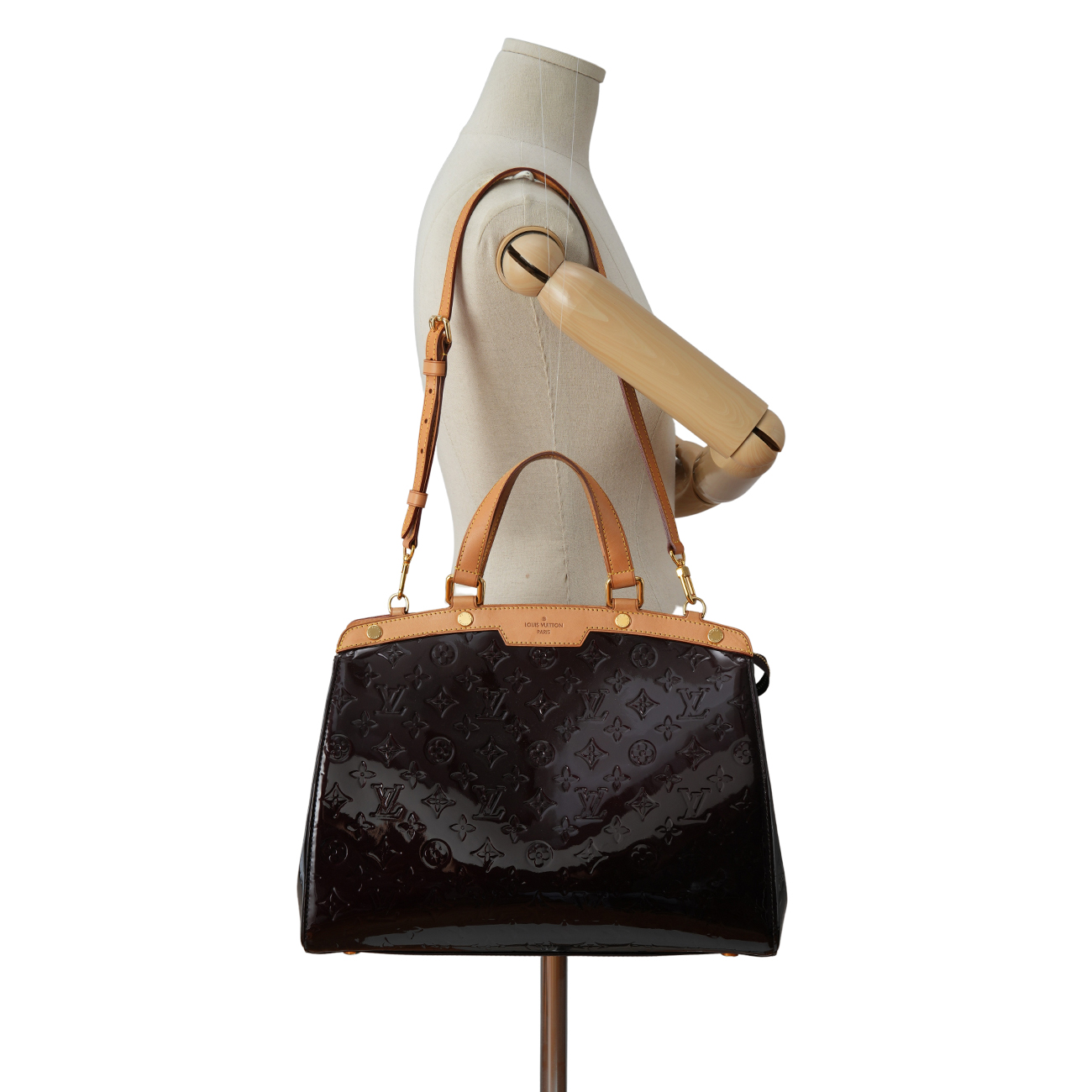 LOUIS VUITTON(USED)루이비통 M91616 모노그램 베르니 아마랑뜨 브레아 GM